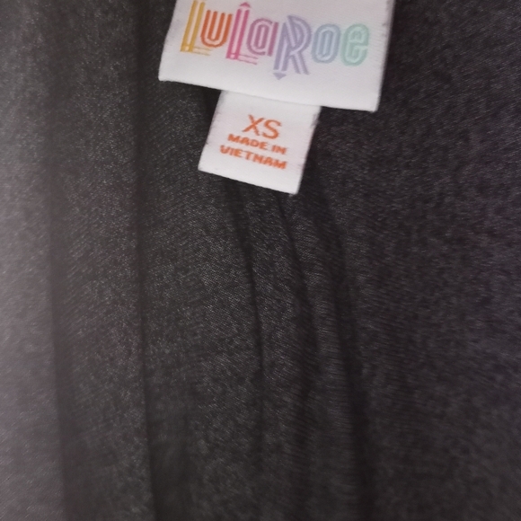 Lularoe long black skirt with orange polkadot pattern - Picture 12 of 13